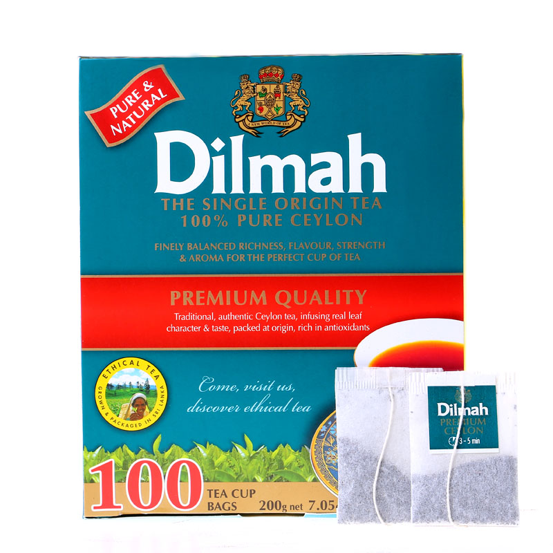 包邮新批次 迪尔玛100入锡兰红茶斯里兰卡进口袋泡红茶奶茶dilmah